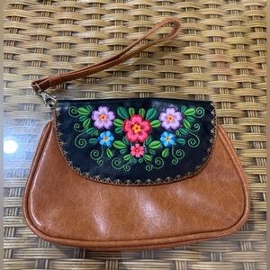 Boho vintage flower saddle bag